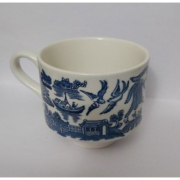 Churchill Blue Willow England Vintage Stackable Tea Cup Coffee Mug, vintage - Picture 5 of 7